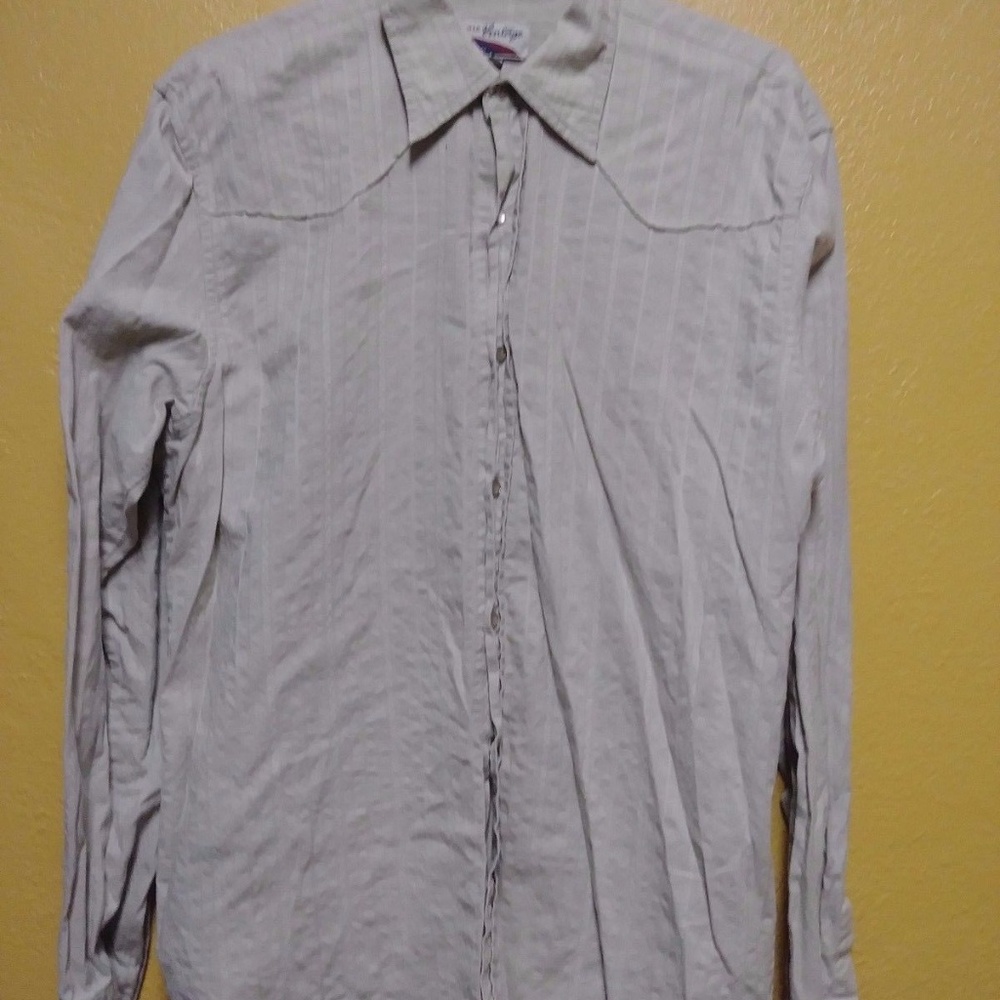 RARE VINTAGE SHIRT BUTTON FRONT PEARL SNAP BUTTON